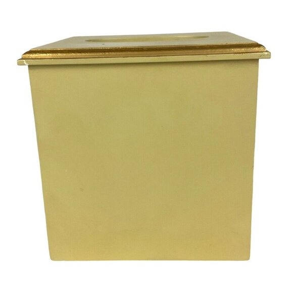 Vintage Wooden Floral Waste Basket and Tissue Box Cover Set Floral Cottagecore - Picture 12 of 15